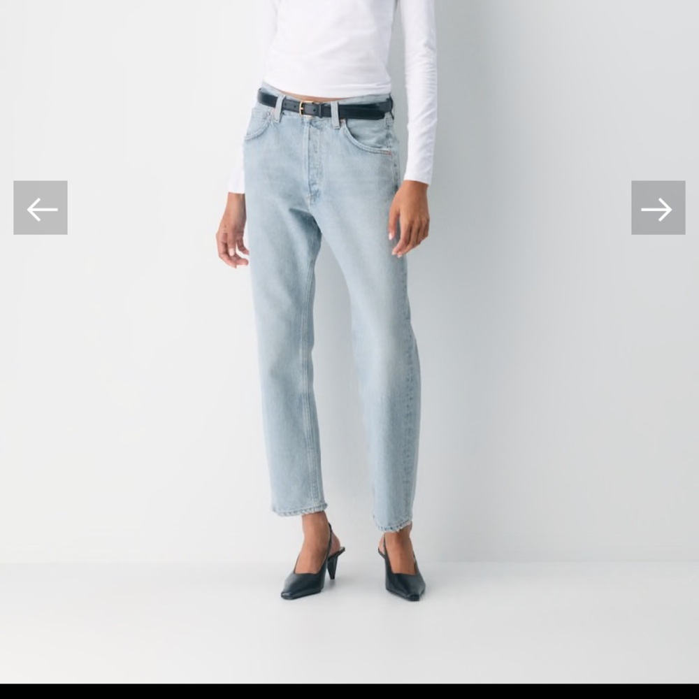 Aritzia Citizens of Humanity Winslow low rise light to medium wash denim